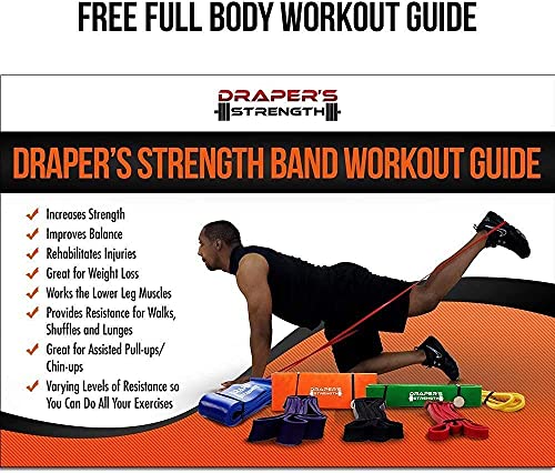 Draper's Strength Heavy Duty Resistance Stretch Loop Bands for Powerlifting Workout Exercise and Assisted Pull Ups - color: #03 Black