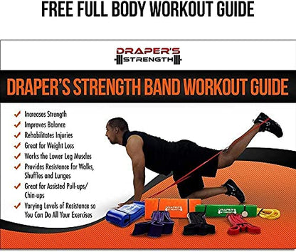 Draper's Strength Heavy Duty Resistance Stretch Loop Bands for Powerlifting Workout Exercise and Assisted Pull Ups - color: #03 Black
