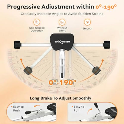 BODY RHYTHM Leg Stretcher - Split Machine for Leg Stretching - Flexibility Stretching Equipment - Ballet, Yoga, Dance, Martial Arts, MMA - Home Yoga Gym Fitness - color: Black