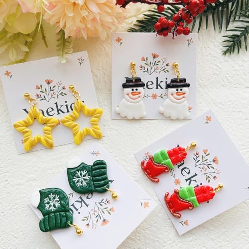 Holiday Theme Polymer Clay Cutters Set – Molds, Clay Cutters for Polymer Clay, Clay Earring Tools - color: I color