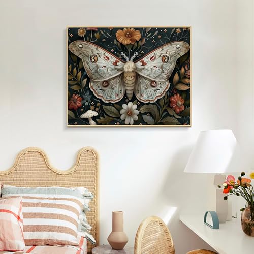 Paint by Numbers Kit for Adults, Butterfly DIY Acrylic Canvas Painting Set | 16x20 Inch, Number Painting Craft Kit for Adults, Perfect for Beginners, Home Wall Decor, Stress Relief Relaxing Hobby Gift - color: BOP1PNP08
