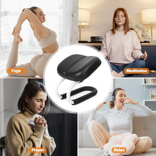 Adjustable Meditation Bench Kneeling Stool for Yoga & Prayer | Meditation Portable Folding Seiza Chair 3 Level Ergonomic Sturdy metal frame with cushioned support with Non-Slip Cushion