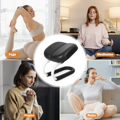 Adjustable Meditation Bench Kneeling Stool for Yoga & Prayer | Meditation Portable Folding Seiza Chair 3 Level Ergonomic Sturdy metal frame with cushioned support with Non-Slip Cushion