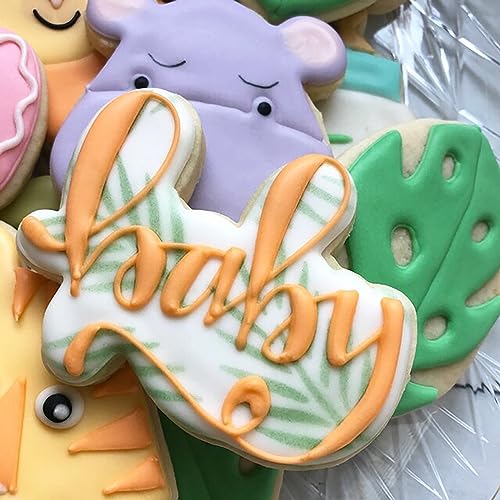 16 Pcs 5.5x5.5in Cookie Stencil Baking Stencils for Royal Icing Cookies, Airbrush Cookies; Sugar Cookie Stencils,Craft Painting Stencil, Stencil Genie Stencils (Leaves) - style: Leaves
