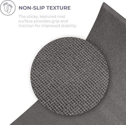 Ascend 6mm Thick Yoga Mat, 72x24in - color: Charcoal - Solid