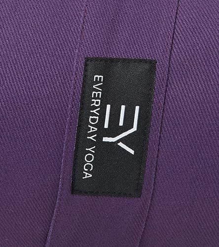 Everyday Yoga Premium Bolster, Soft Meditation Pillow, Multi-Colors | Carry Handle, Lightweight Cushion, Removable & Machine-Washable Cover, For Restorative Yoga & Relaxation - color: Plum, style: A. High Impact - Rectangular