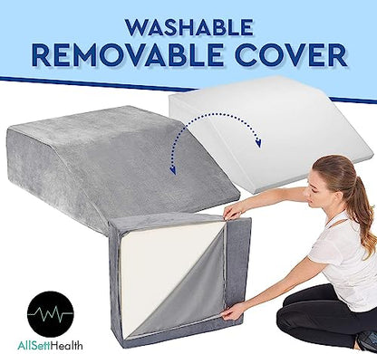 Leg Elevation Pillow - Memory Foam Leg Elevating Pillow | Leg Rest Wedge - Leg Pillow Elevation Blood Circulation | Relieves and Recovers Foot & Ankle Injuries | Foot Elevation Pillows for Swelling - style: Leg Elevation