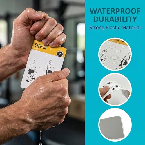 Bodyweight & Dumbbell & Suspension2 Workout Cards - 150 Large 5"x3.5" Exercise Cards with 36 Strength Moves, Home & Gym Fitness Cards for Men & Women, Beginner Fitness Guide - color: d. Brown2