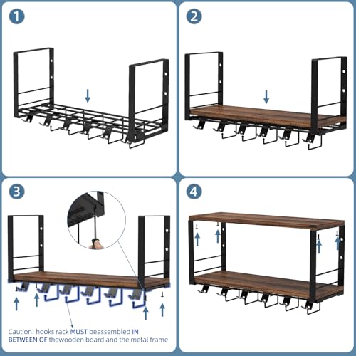 TJ.MOREE 2 Tier Floating Shelf Compatible with Tonal Accessories Wall Mount