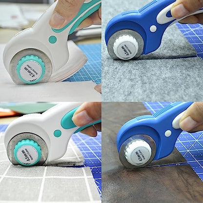 HEADLEY TOOLS 45mm Rotary Cutter Blades 10 Pack Fits Olfa, Fiskars, Replacement Rotary Blade for Arts Crafts Quilting Scrapbooking Sewing, Sharp and Durable - size: 45mm 10pcs