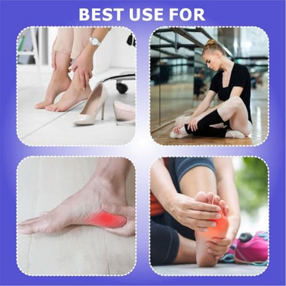 EDWERD Foot Fascia Stretcher Strap Plantar Fasciitis Relief Band for Muscle Relaxation Foot Massage, 5.4" L x 4.9" W, 4 Pcs (Blue) - color: Blue