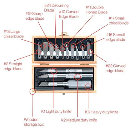 Excel Blades Craftsmen Set, 13-Piece Precision Craft Knife Set With Case – Includes Light To Heavy Duty Handles And Assorted Blades For Crafting, Scrapbooking, DIY, And Precision Cutting