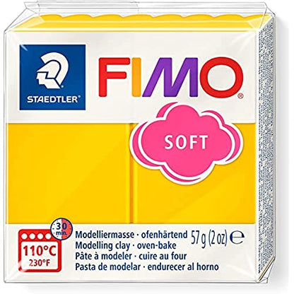Staedtler FIMO Soft Polymer Clay - -Oven Bake Clay for Jewelry, Sculpting, Crafting, Sunflower 8020-16 57 g - color: sunflower, size: 57 g (Pack of 1)