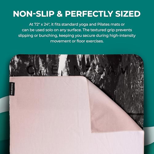 Oceanfoam Beach Towel – Lightweight, Absorbent, Quick-Drying, Sand-Resistant, Non-Slip – Ideal for Workouts, Yoga, Pilates, Beach, Pool, Boat & Travel – 25% Recycled – 72"x24" (Natural) - color: Natural