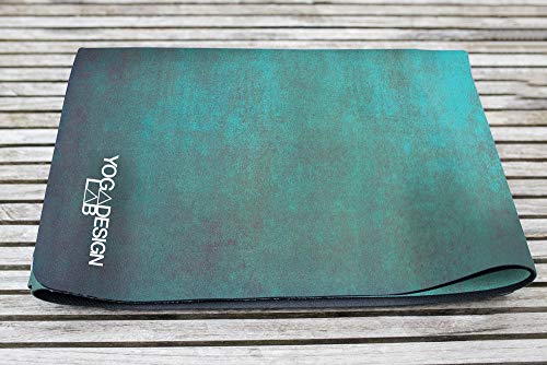 YOGA DESIGN LAB | The Combo Yoga Mat | Eco Luxury | Ideal for Hot Yoga, Power, Bikram, Ashtanga, Sweat | Studio Quality | Includes Carrying Strap! - color: Aegean Green, size: 1.5mm