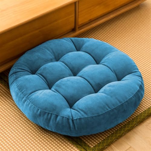 SK Studio Meditation Floor Pillow Large Round Seat Cushion for Adults - color: Blue, size: 22"W x 22"L (Pack of 1)