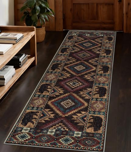 YIHOUSE Washable Western Cabin Runner Rug 2x6 Hallway - color: Bear, size: 2'x6' (Runner)