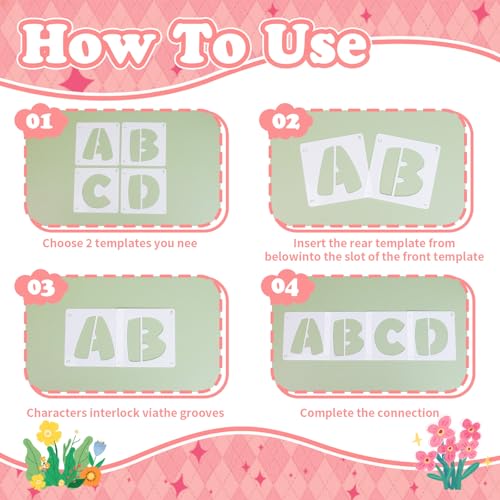 80 Pcs Letter Stencils, Large Letter Stencils for Painting (1 Inch+2 Inch) | Alphabet & Number Stencil for Crafts, Reusable,PET,Letters Stencils for Painting on Wood,Wall,Fabric,Chalkboard,Signs,DIY Art - size: 1 Inch+2 Inch