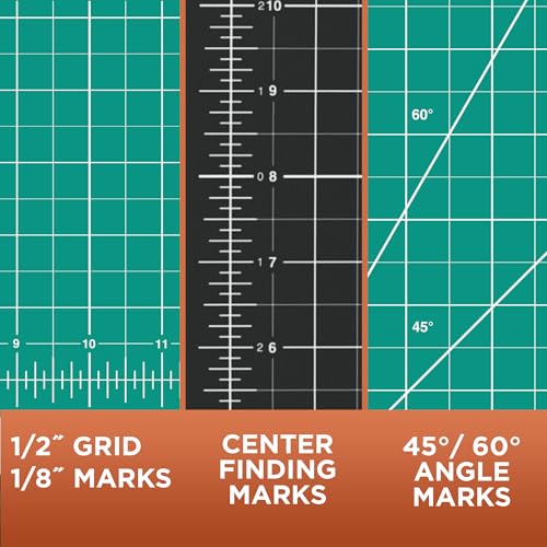 ALVIN GBM Self-Healing Cutting Mat 24 x 36 inch | Double-Sided Green/Black | 5-Layer Gridded Surface for Arts, Crafts and Sewing - Model GBM2436 - size: 36"L x 24"W