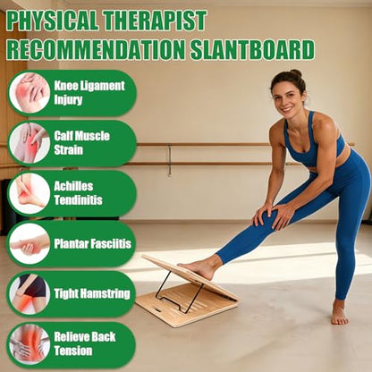 Slant Board Calf Stretching for Ankle Mobility & Balance Board with Maze