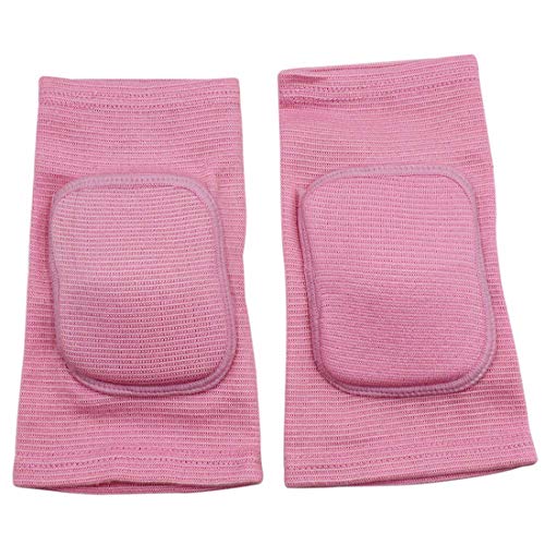 MINILUJIA Soft Breathable Knee Pads for Kid Elastic Nonslip Sponge Sleeves Flexible Children Knee Support Protector Sleeves Cover One Pair - color: pink, size: X-Small