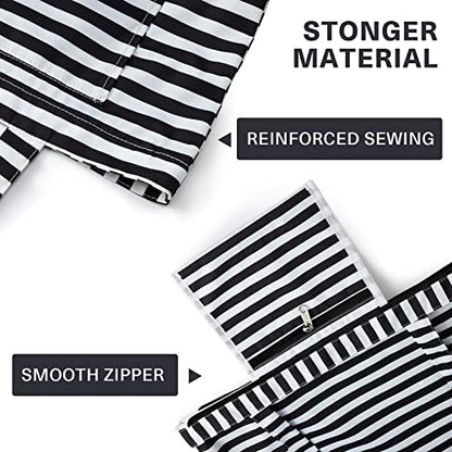WLLWOO Yoga Mat Carrier Bag for Women Canvas Carryall Tote Gym Pilates | Large Holder Zipper Shoulder for Beach Travel Workout Fitness Office - color: stripes