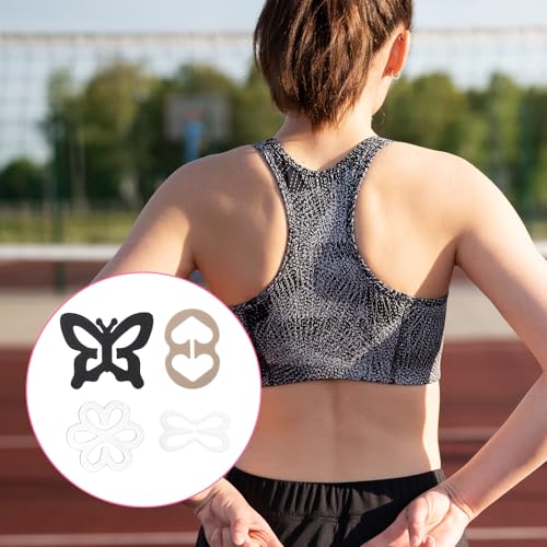 AHQiZFX 16PCS Bra Strap Clips, Bra Clips to Make Racerback, Bra Strap Holders for Slipping for Women Cross Back Convertors Adjustable Bra Straps for Conceal Straps and Cleavage Control