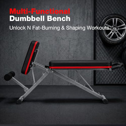 Adjustable Exercise Chair for Home Gym – Foldable Back Extension Bench for Core, Hip & Lower Back Workout – Multi-Functional Hyperextension Bench for Full-Body Exercise（with Illustrated Training Action Guide）