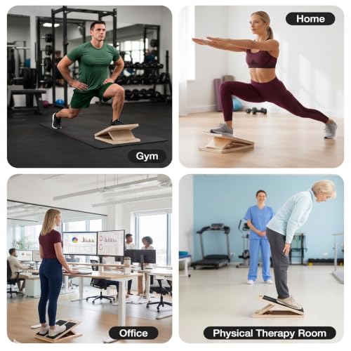 Adjustable Slant Board for Calf Stretching – Incline Stretch Wedge for Achilles Tendon, Plantar Fasciitis Relief, Squat Support & Physical Therapy, Non-Slip Calf Stretcher for Home Gym