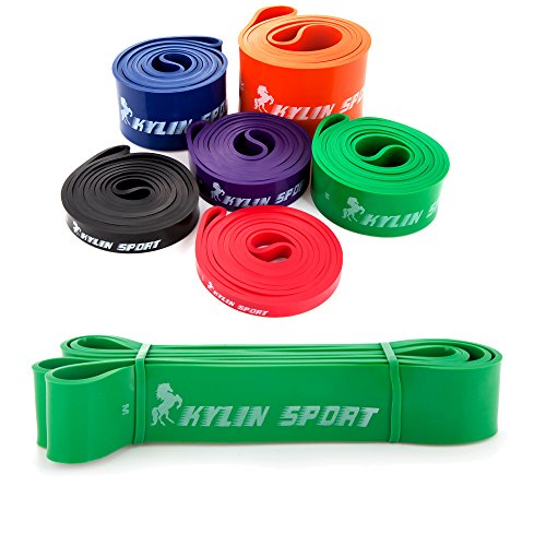 Resistance Band Assisted Pull Up Bands Training Yoga Pilates Elastic Loop Stretch for Cross Workout Gymnastics Power-Lifting - color: Green