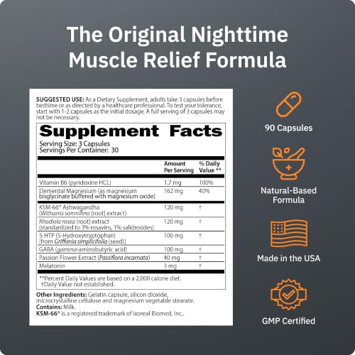 SaltWrap Mag R&R Nighttime Muscle Cramp Relief, 90 Caps