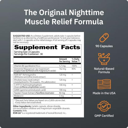 SaltWrap Mag R&R Nighttime Muscle Cramp Relief, 90 Caps