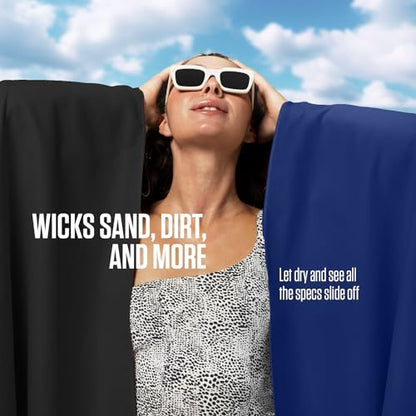 VENTURE 4TH Quick Dry Microfiber Towel for Camping & Gym - Black Medium - color: Black, size: 40.00" x 21.00"