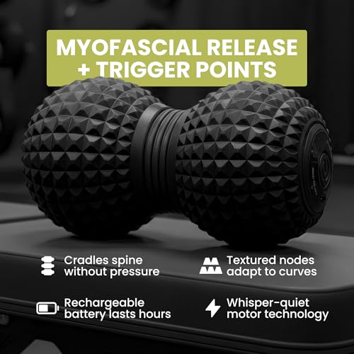 Peanut Massage Ball, Vibrating Muscle Roller for Back & Spine