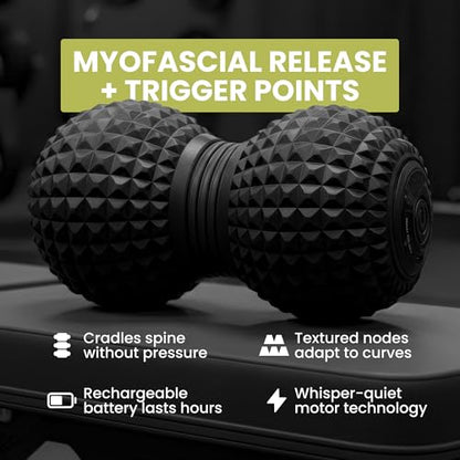 Peanut Massage Ball, Vibrating Muscle Roller for Back & Spine