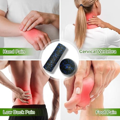 Mini Foam Roller, High Density Massage Tool for Physical Therapy - color: Blue