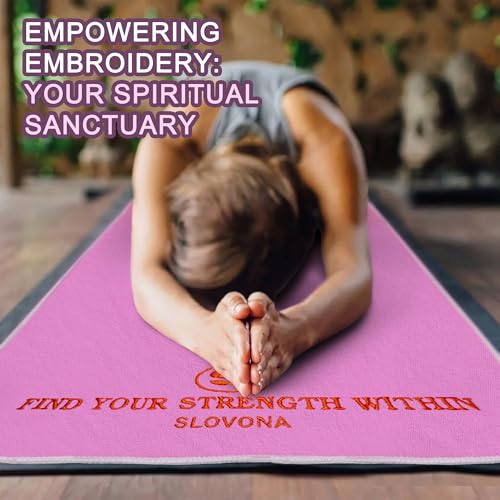 Upgraded Yoga Mat Towel with Bonus Grip Socks, Elegant Embroidered - color: Orchid Purple