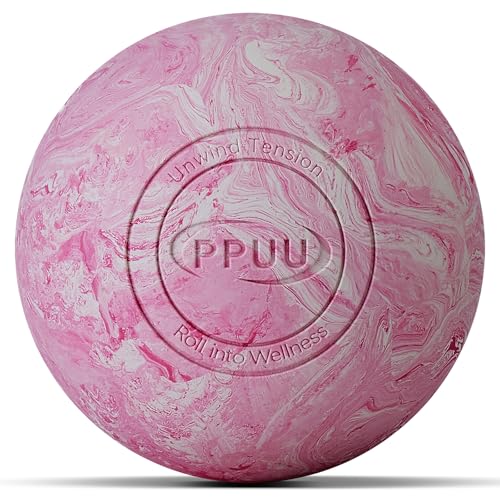 Massage Lacrosse Ball, 2.5 Inch Firm Solid Rubber Deep Tissue Ball for Myofascial Release, Plantar Fasciitis & Muscle Knot Relief, for Foot, Glutes, Shoulder Blades, Calves, 1 Count Pink - color: Pink