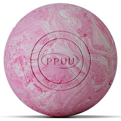 Massage Lacrosse Ball, 2.5 Inch Firm Solid Rubber Deep Tissue Ball for Myofascial Release, Plantar Fasciitis & Muscle Knot Relief, for Foot, Glutes, Shoulder Blades, Calves, 1 Count Pink - color: Pink