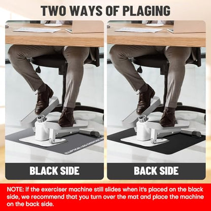 Under Desk Elliptical Mat - Non-Slip Exercise Equipment for Peloton Bike, Small Exercise Mat for Desk Workout Equipment - color: Grey 1 Pc