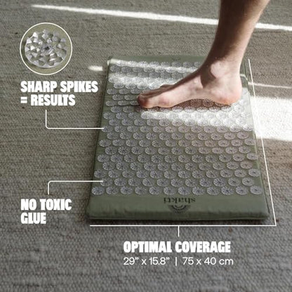 ShaktiMat Acupressure Mat for Tension Release, Premium Level 1 Tulsi - color: Premium-tulsi, size: Level 1