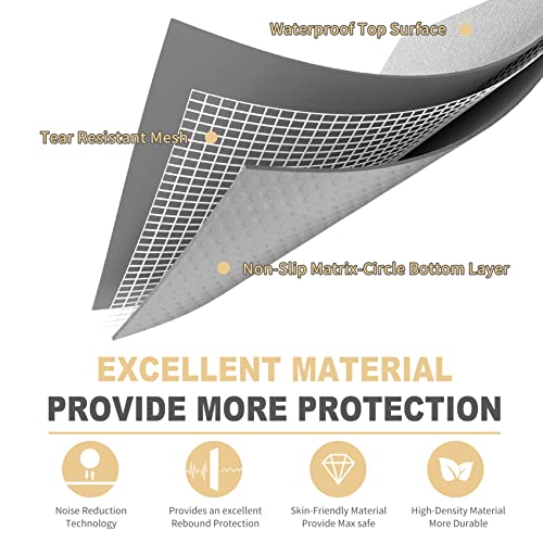 GXMMAT Extra Large Exercise Mat 16'x6'/12'x6'/10'x6'/8'x6'(7mm) - color: Grey Cool, size: 6*12 FT
