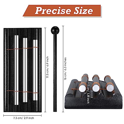 Classroom Chime Meditation Chimes Trio Teacher Three Tone Hand Bell for Management Mindfulness Percussion Instrument Reminder with Mallet Storage Bag for Prayer Teacher Gift Eastern Music Yoga