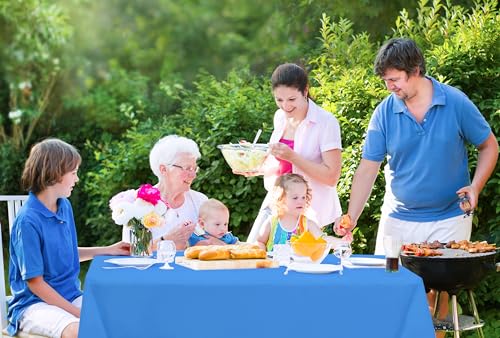 Utopia Kitchen Plastic Table Cloth Disposable [Blue, 12 Pack] | 54x108 Inch Rectangle Tablecloth Waterproof Stain Resistant Party Table Cover - color: Blue, size: 54X108 Inch - 12PC