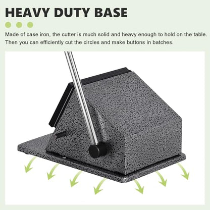 1" Button Paper Cutter Graphic Punch Die Cutter for 1inch Buttons, 1.377" Circle Cutter Punch for Scrap Paper Films Cardboard - size: for 25mm Buttons