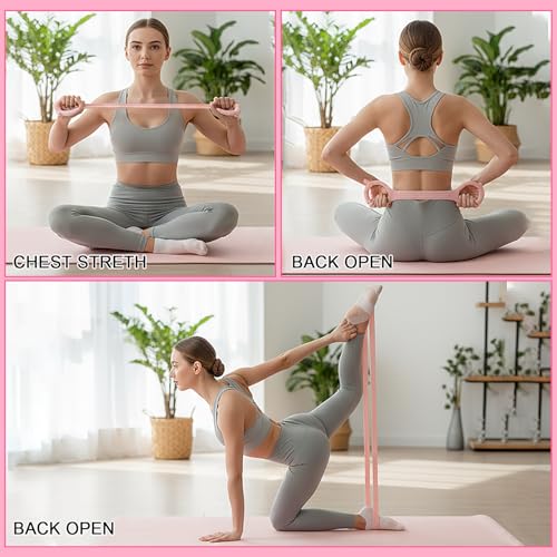 Silipull 11 Pcs Pilates Ring Set for Women, Yoga Home Gym Equipment with 12" Ring, 9.8" Exercise Ball, 5 Resistance Bands, 8 Figure Strap, Core Sliders & Storage Bag, for Beginner Workouts & Gifts