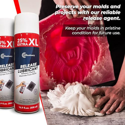 Silicone Mold Release Spray (Silicone-Based) (2x16.9 floz/500ml) - Resin & Epoxy Release Agent for Smooth Mold Removal with Ease, Universal Use on Almost All Molds - size: 2 Pack