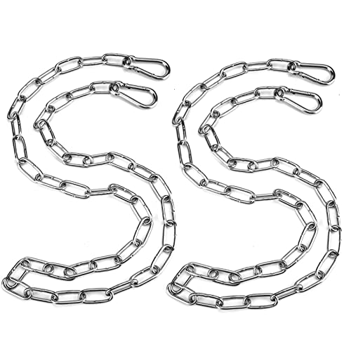 Hanging Swing Chair Chain Kit, 2 Set Stainless Steel Hardware Heavy Duty Porch Swing Hammock Chain Kit Hanging Hooks for Hammock, Rope, Tire, Tree Swings