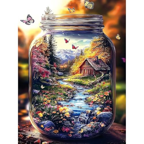 Butterflies Paint by Numbers Kit for Adults Framed Canvas, Frameworkless | Easy Adult Paint by Number Kits on Canvas DIY Butterflies Painting for Beginners Art by Numbers for Home Wall Decor Gift - color: YH03488