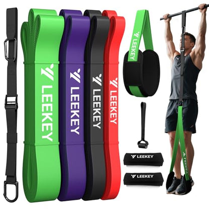 Resistance Bands for Pull Up Assist, Stretch Bands & Exercise Workout Set - color: 15-125LBS COLOR+STRAPS